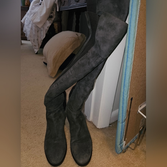 SAM EDLEMAN Dark Grey Riding boots size 8.5 - Picture 1 of 3